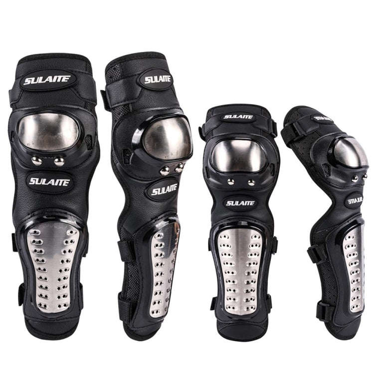 SULAITE GT341 Motorcycle Stainless Steel Knee Pads Elbow Pads Off-Road Cycling Racing Anti-Fall S...