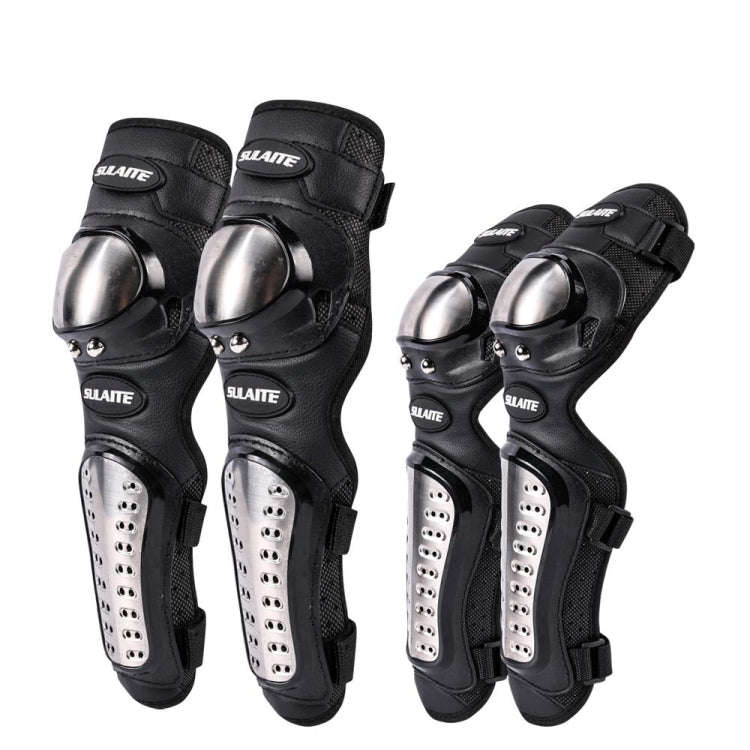 SULAITE GT341 Motorcycle Stainless Steel Knee Pads Elbow Pads Off-Road Cycling Racing Anti-Fall S...