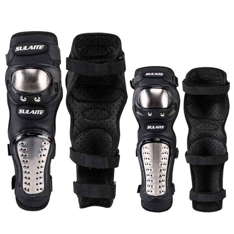 SULAITE GT341 Motorcycle Stainless Steel Knee Pads Elbow Pads Off-Road Cycling Racing Anti-Fall S...