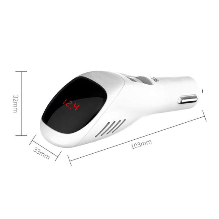 S90B Multifunctional Car Negative Ion Formaldehyde Removal Air Purifier(White)