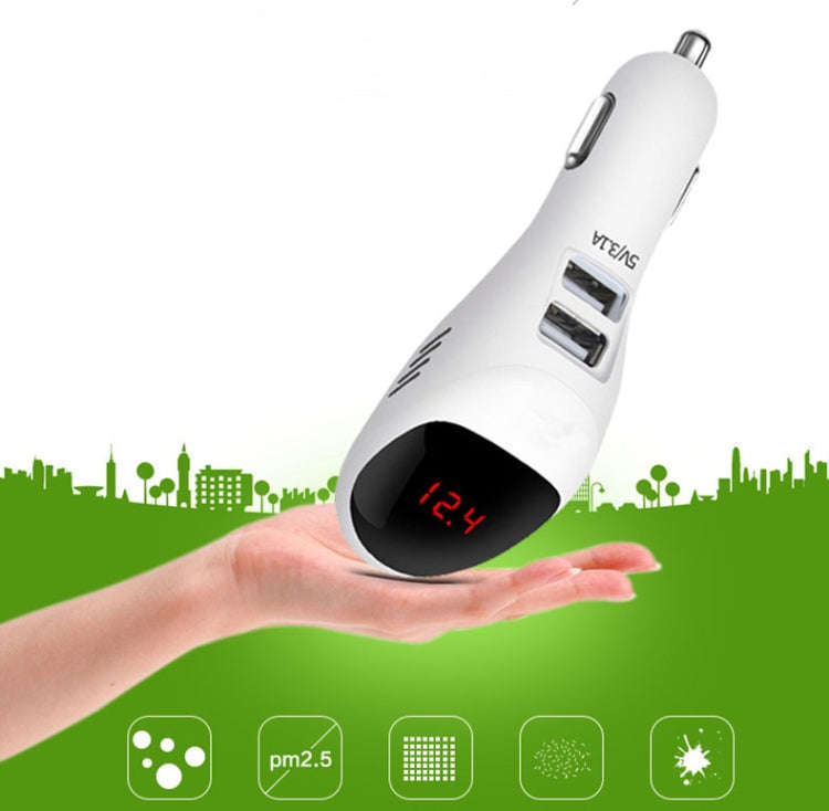 S90B Multifunctional Car Negative Ion Formaldehyde Removal Air Purifier(White)