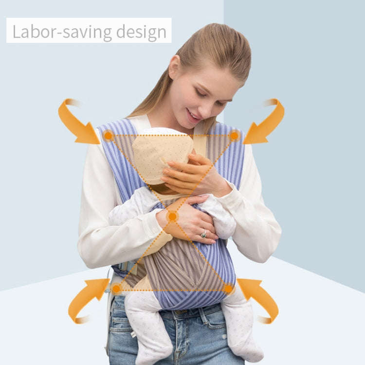 Kangaroo Baby Sling Four Seasons Universal Breathable Baby Waist Stool Baby X Shape Sling(Light B...