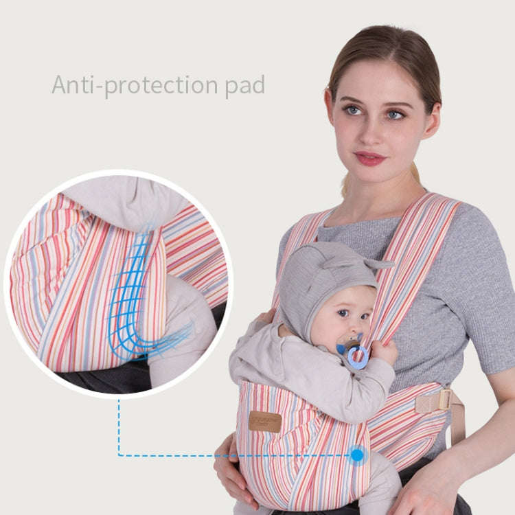 Kangaroo Baby Sling Four Seasons Universal Breathable Baby Waist Stool Baby X Shape Sling(Light B...