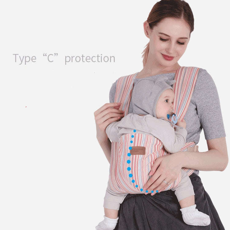 Kangaroo Baby Sling Four Seasons Universal Breathable Baby Waist Stool Baby X Shape Sling(Light B...