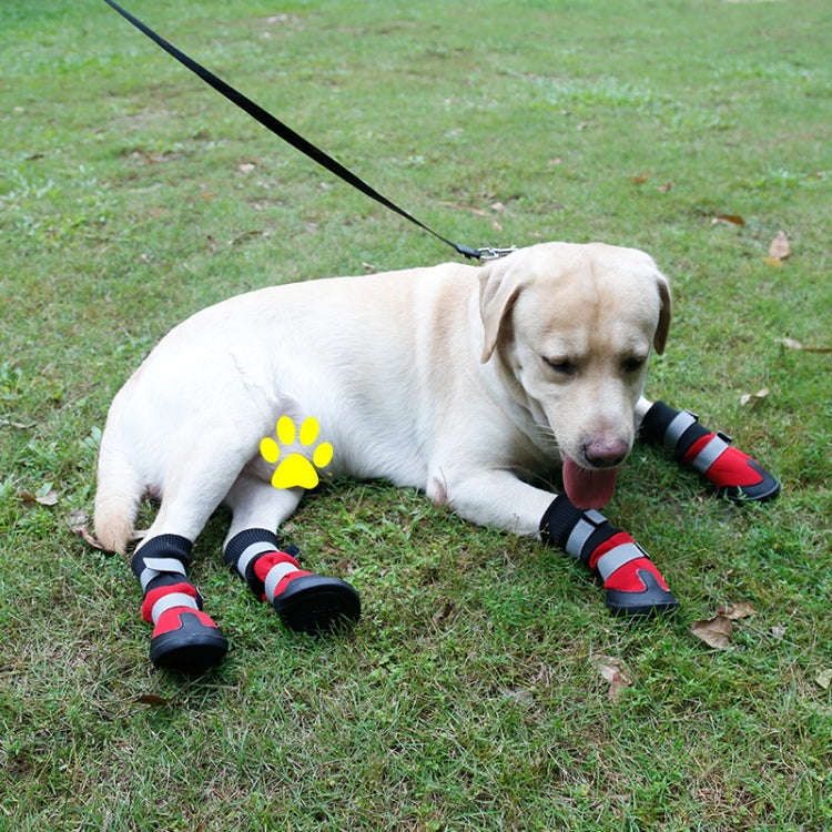 Pet Long-Tube Shoes Medium & Large Dogs Outdoor Wear-Resistant Snow Boots, Size: S(Black)