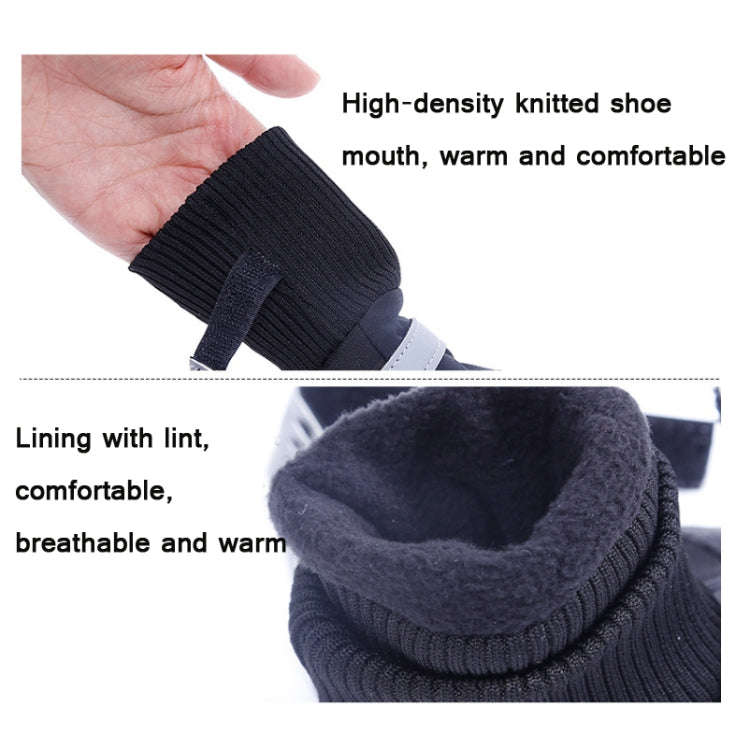 Pet Long-Tube Shoes Medium & Large Dogs Outdoor Wear-Resistant Snow Boots, Size: XL(Blue)