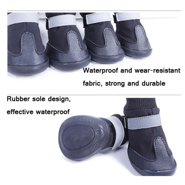Pet Long-Tube Shoes Medium & Large Dogs Outdoor Wear-Resistant Snow Boots, Size: XL(Blue)