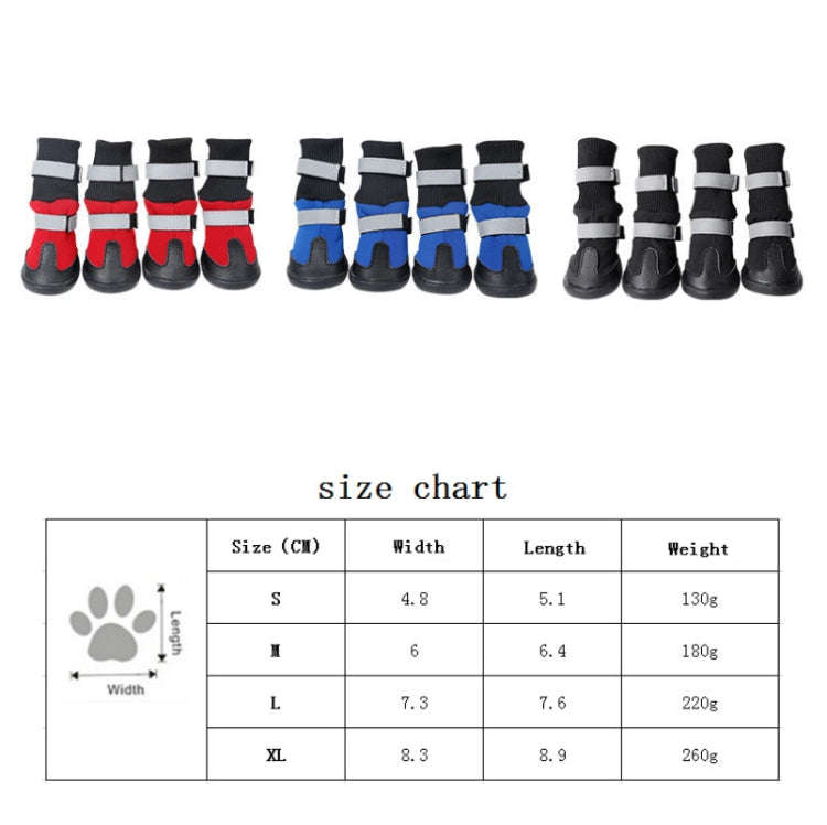 Pet Long-Tube Shoes Medium & Large Dogs Outdoor Wear-Resistant Snow Boots, Size: XL(Blue)
