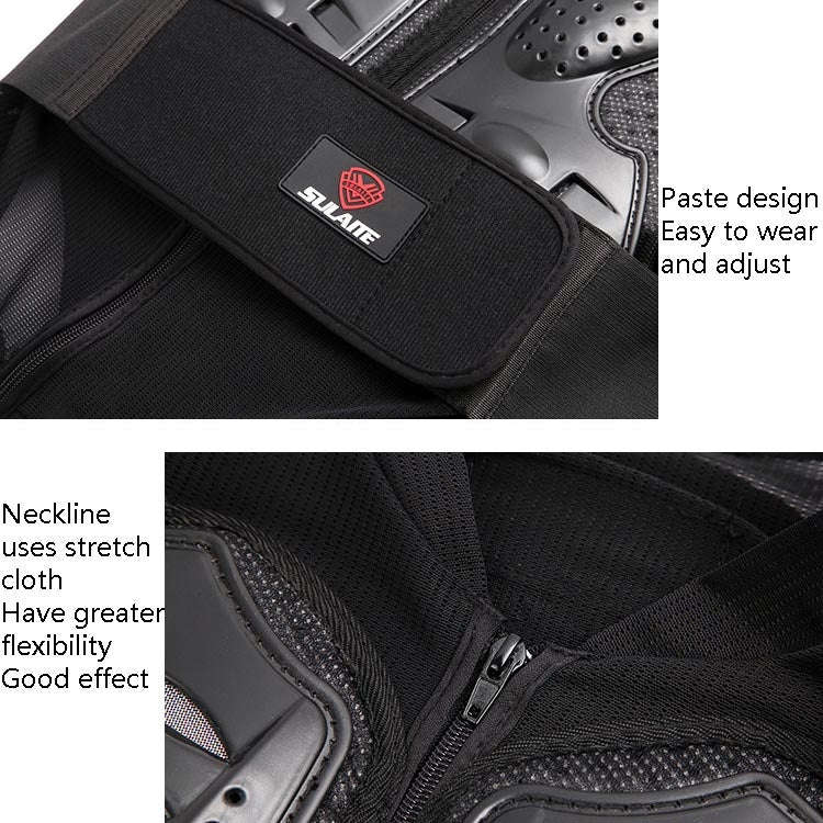 SULAITE GT-032 Motorcycle Racing Sleeveless Riding Protective Clothing, Specification: M(Black)