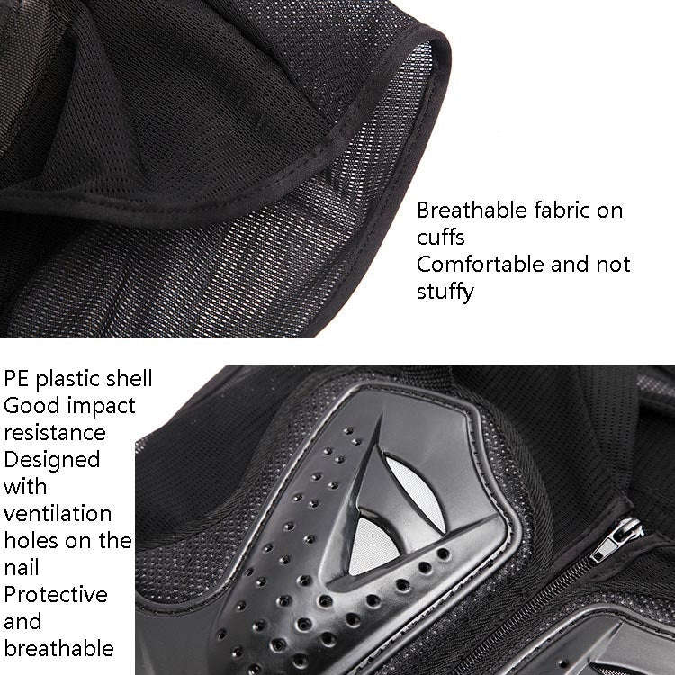 SULAITE GT-032 Motorcycle Racing Sleeveless Riding Protective Clothing, Specification: M(Black)