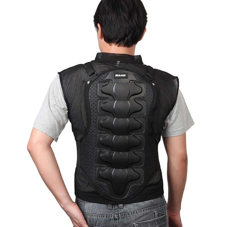 SULAITE GT-032 Motorcycle Racing Sleeveless Riding Protective Clothing, Specification: M(Black)