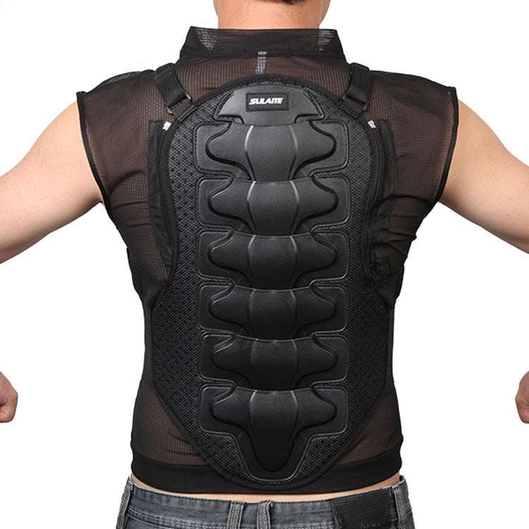 SULAITE GT-032 Motorcycle Racing Sleeveless Riding Protective Clothing, Specification: M(Black)