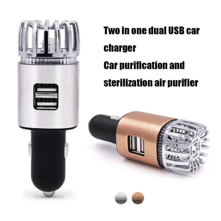 JO-6291 Negative Ion Car Sterilizing Air Purifier Mobile Phone High-Speed Charging Dual USB Cigar...