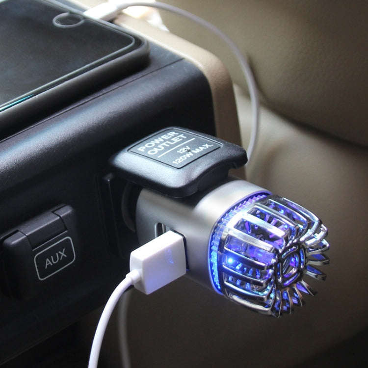 JO-6291 Negative Ion Car Sterilizing Air Purifier Mobile Phone High-Speed Charging Dual USB Cigar...
