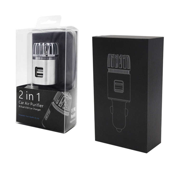 JO-6291 Negative Ion Car Sterilizing Air Purifier Mobile Phone High-Speed Charging Dual USB Cigar...