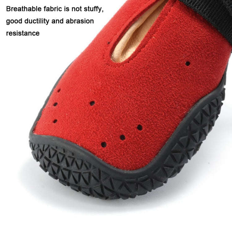 HCPET Non-Slip Wear-Resistant Pet Shoes Four Seasons Breathable Dog Shoes, Size: 7(Black)