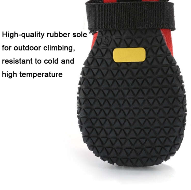 HCPET Non-Slip Wear-Resistant Pet Shoes Four Seasons Breathable Dog Shoes, Size: 7(Black)