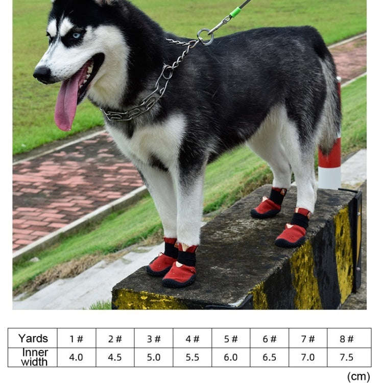 HCPET Non-Slip Wear-Resistant Pet Shoes Four Seasons Breathable Dog Shoes, Size: 7(Black)