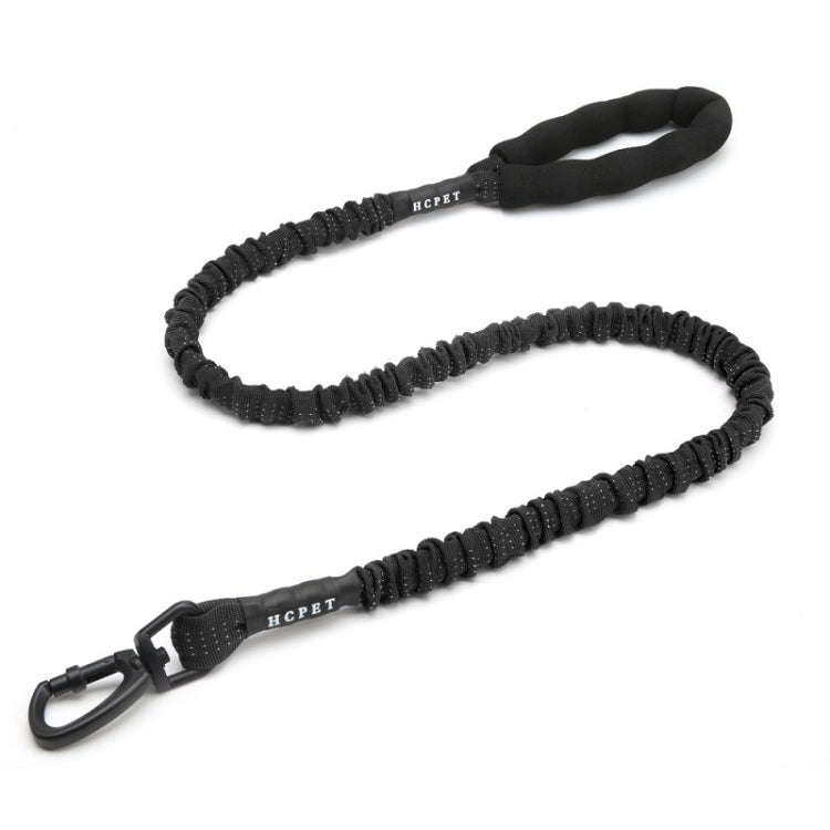 HCPET Dog Traction Rope Pet High-Elastic Explosion-Proof Elastic Rope, Length: 120cm(Black)