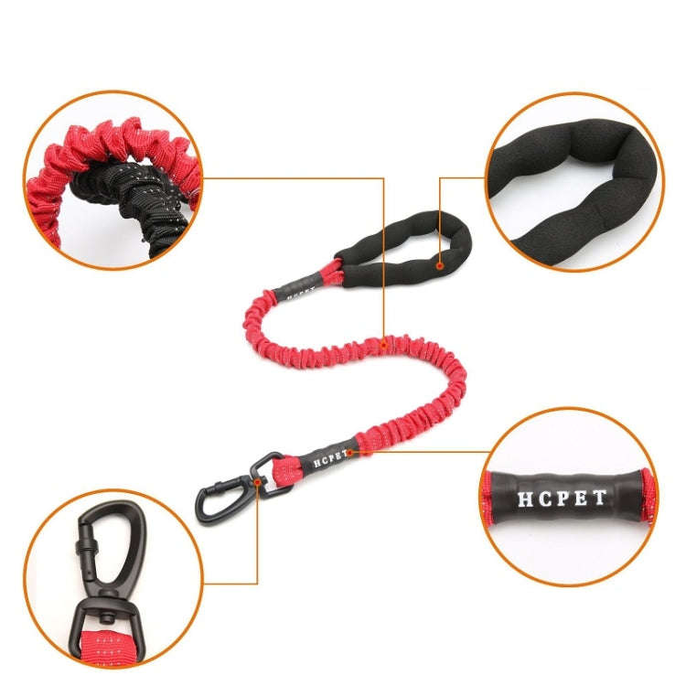 HCPET Dog Traction Rope Pet High-Elastic Explosion-Proof Elastic Rope, Length: 120cm(Black)