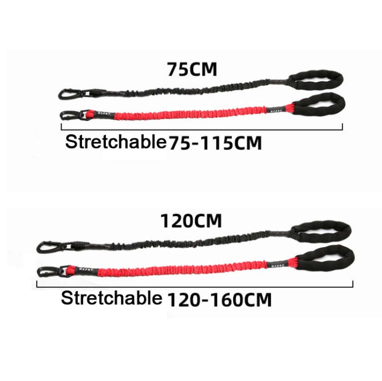 HCPET Dog Traction Rope Pet High-Elastic Explosion-Proof Elastic Rope, Length: 120cm(Black)