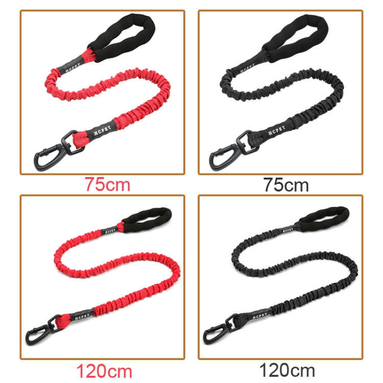 HCPET Dog Traction Rope Pet High-Elastic Explosion-Proof Elastic Rope, Length: 120cm(Black)