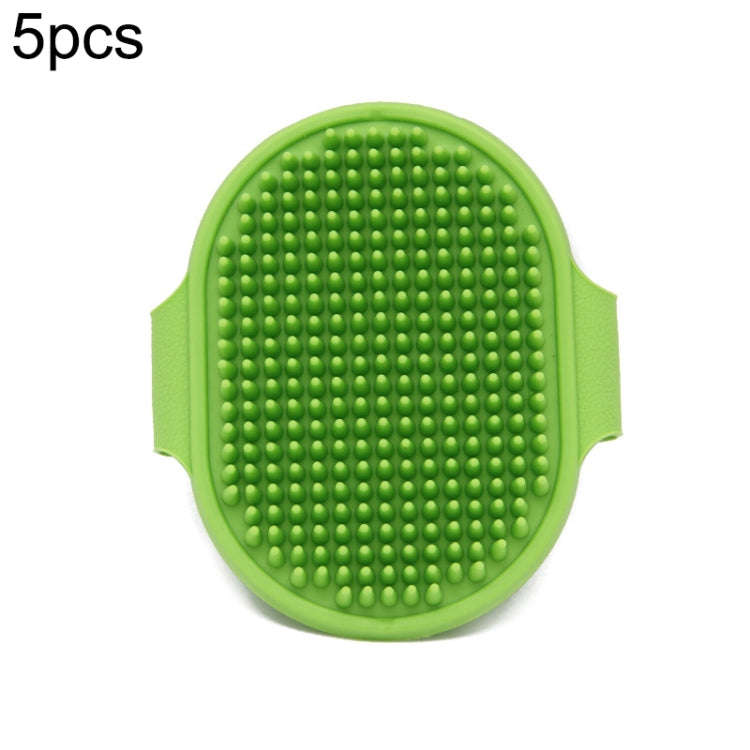 5pcs Pet Bathing Massage Brush For Dogs Cleaning And Beauty Tools(Green)