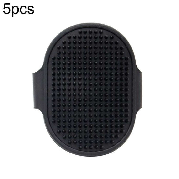 5pcs Pet Bathing Massage Brush For Dogs Cleaning And Beauty Tools(Black)