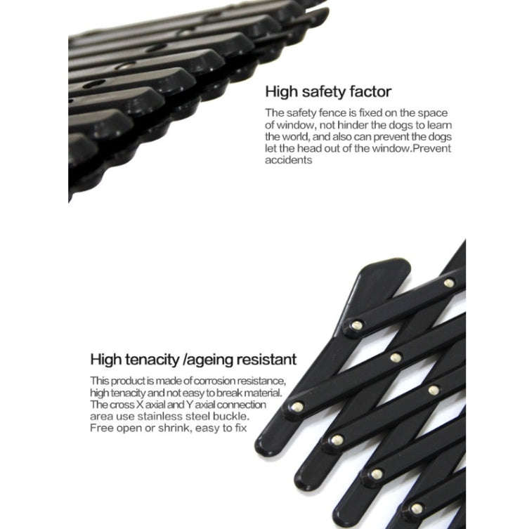 Pet Car Window Protective Fence Car Retractable Protective Fence, Specification: 24x11.8x1.2cm(Bl...