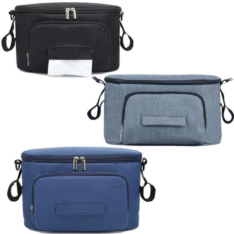 Baby Stroller Bag Mummy Bag Stroller Accessories Hanging Bag(Dark Blue)