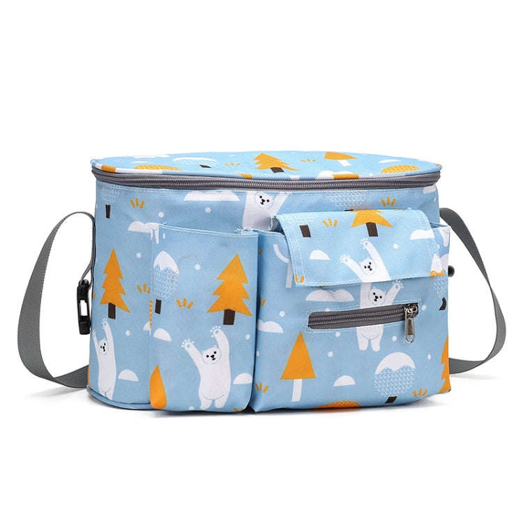 Multifunctional Baby Stroller Hanging Bag Baby Supplies Storage Bag(Swing Bear)