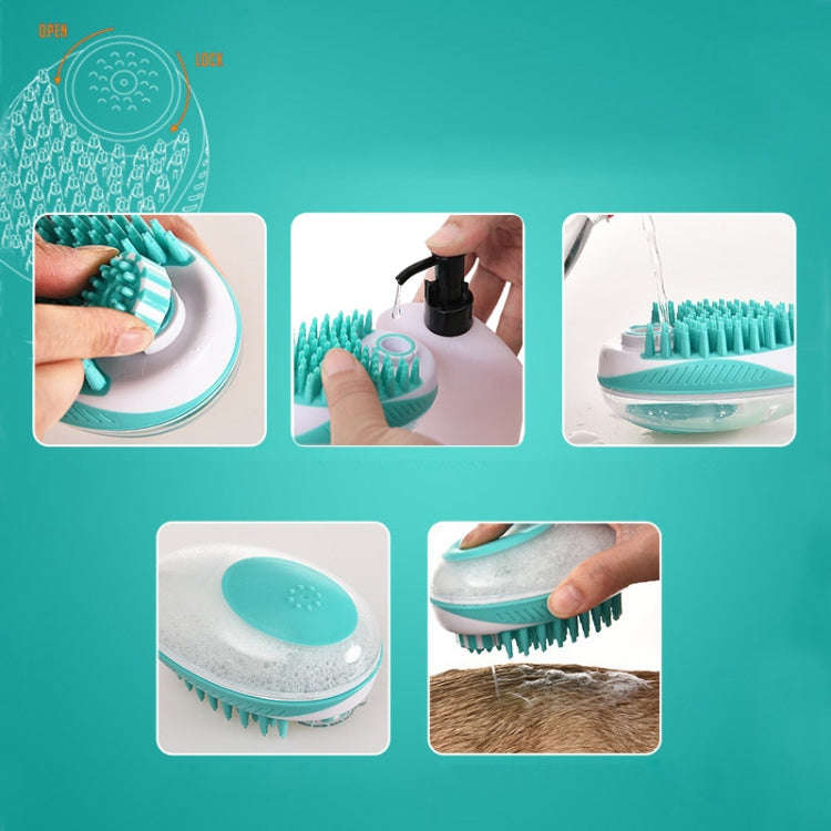 Pet Bath Brush Dog Massage Cleaning And Beauty Products(Blue)