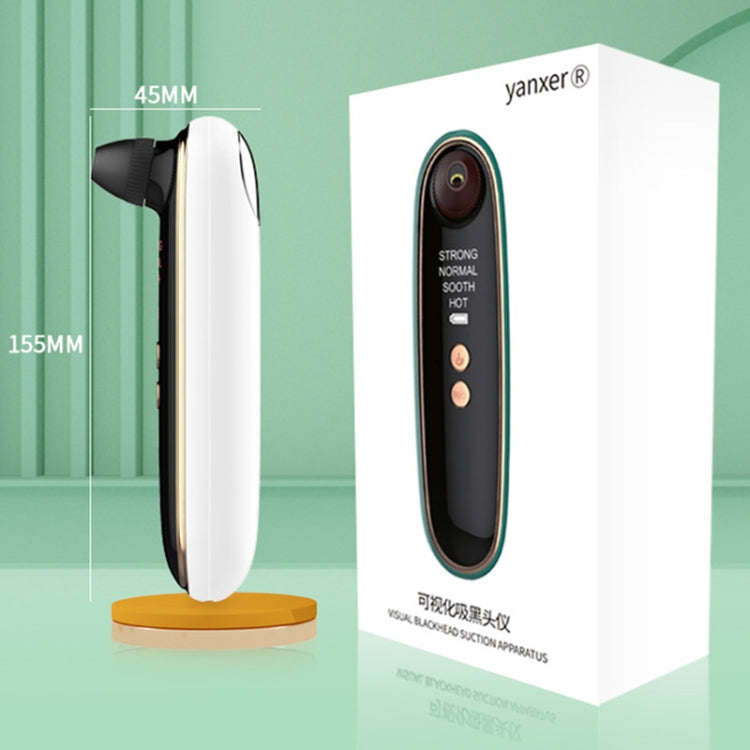 Visualized Hot Compress Blackhead Suction Device Pore Cleaner and Bubble Export Instrument(Green)