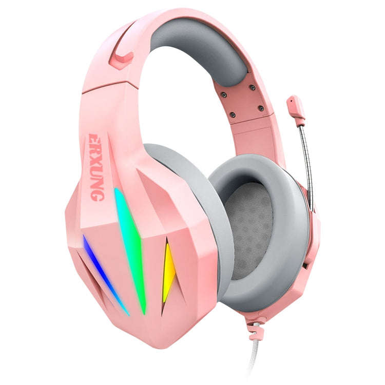 ERXUNG J5 Head-Mounted Gaming Headset Wire-Controlled Desktop Computer Gaming With Microphone  Lu...