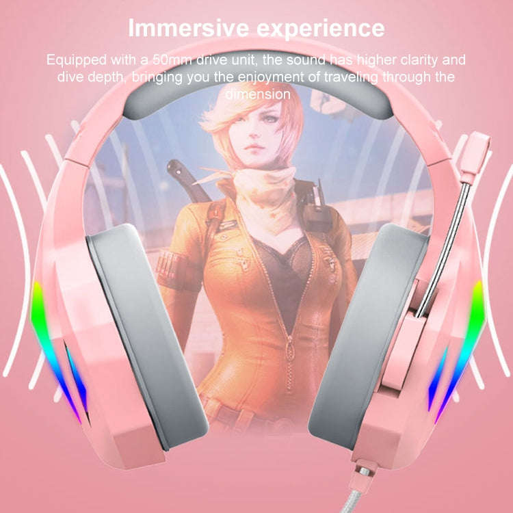ERXUNG J5 Head-Mounted Gaming Headset Wire-Controlled Desktop Computer Gaming With Microphone  Lu...