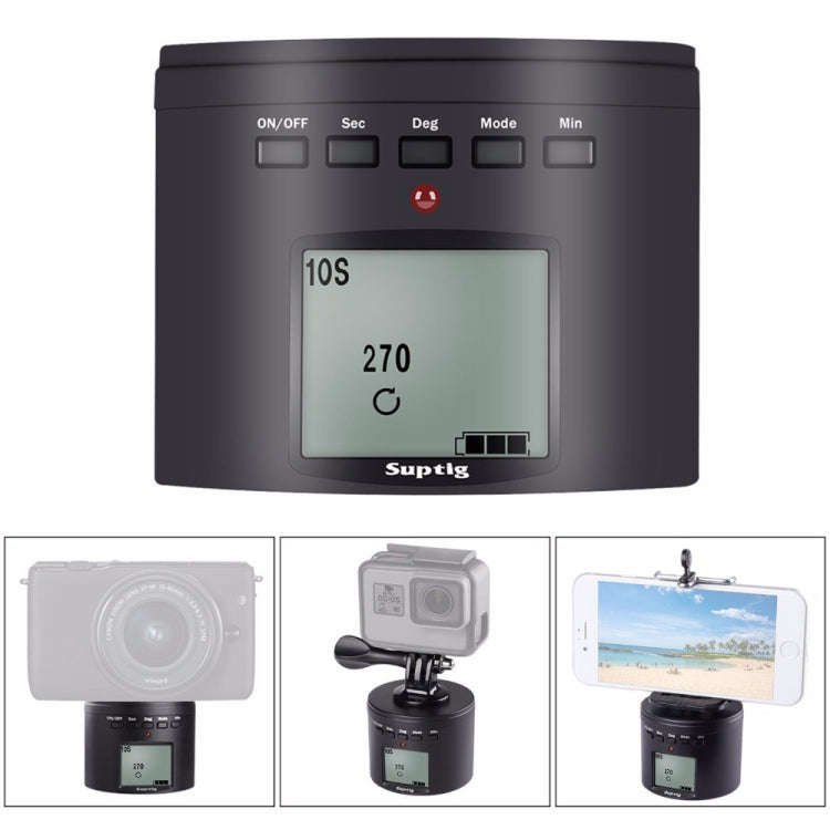 Suptig RSX-350 360 Degree Panoramic-Head Power-driven Time Lapse Stabilizer Tripod Adapter Turnta...
