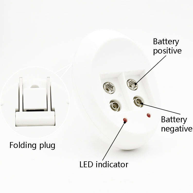 9V L-ion Rechargeable Battery 6F22 9V Lithium Batteries Charger(US Plug)