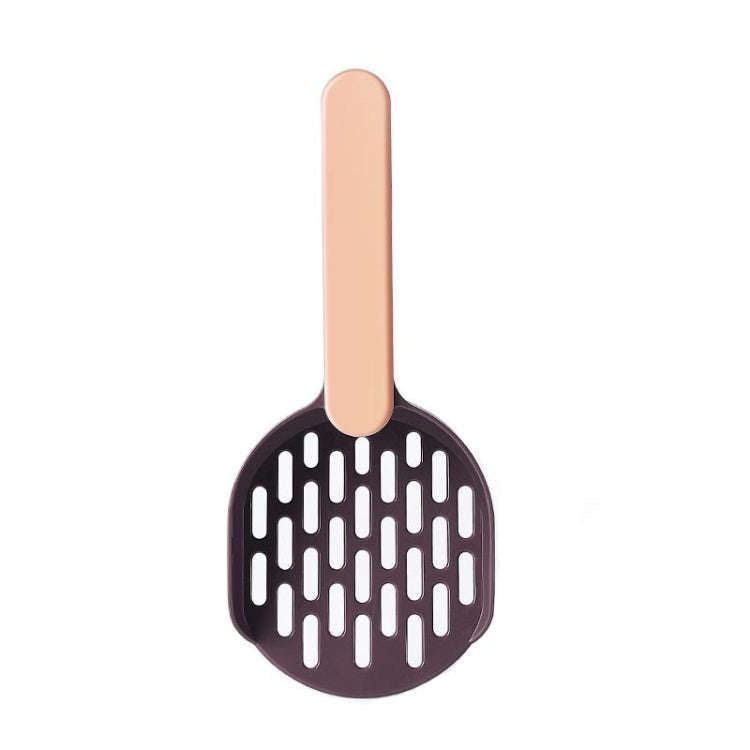 Cat Litter Shovel Filter Cat Shovel(Brown+Pink)