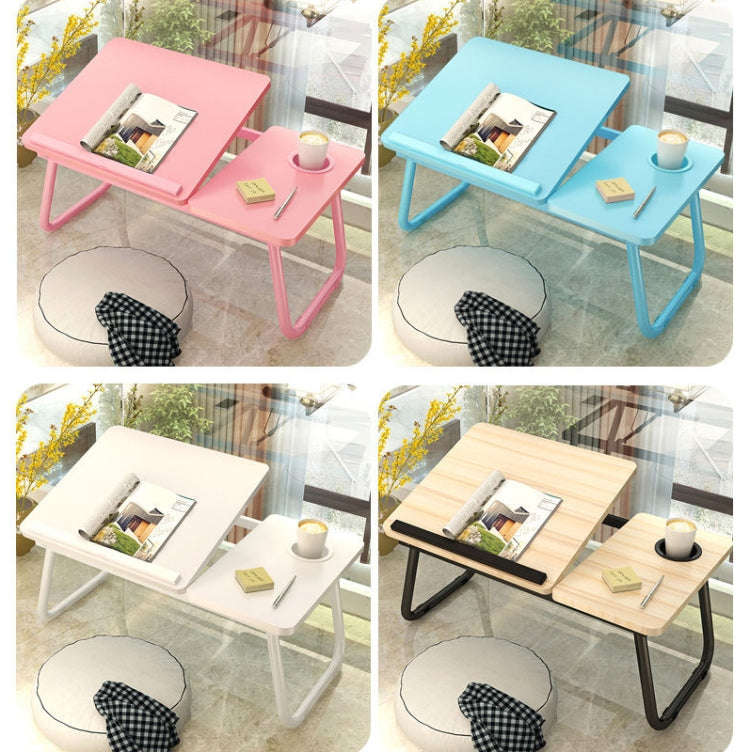 Bed Four-Speed Lifting Table Folding Laptop Desk  Adjustable Dormitory Lazy Table with Cup Holder...