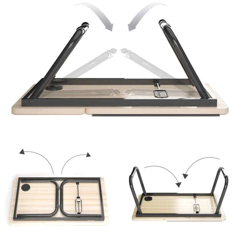 Bed Four-Speed Lifting Table Folding Laptop Desk  Adjustable Dormitory Lazy Table with Cup Holder...