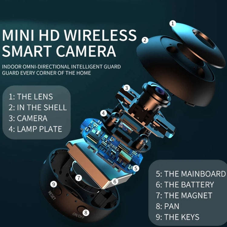 A12 Mini 1080P 5GHz Wireless WiFi Security Camera Night Vision Remote Home Small Surveillance Cam...