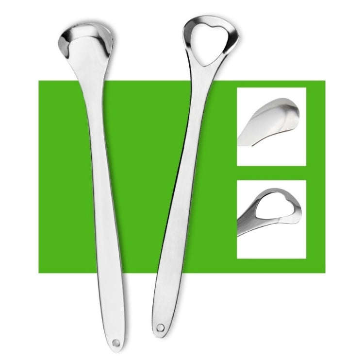 Tongue Cleaner Bad Breath Stainless Steel Cleaning Brush Tongue Scraper + Two-piece Set (Rose Gold)