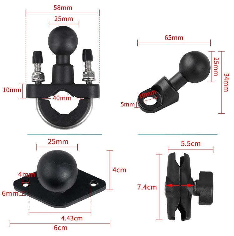 Motorcycle Multi-Function Mobile Phone Holder Adjustable Universal Locomotive Riding Anti-Shake F...