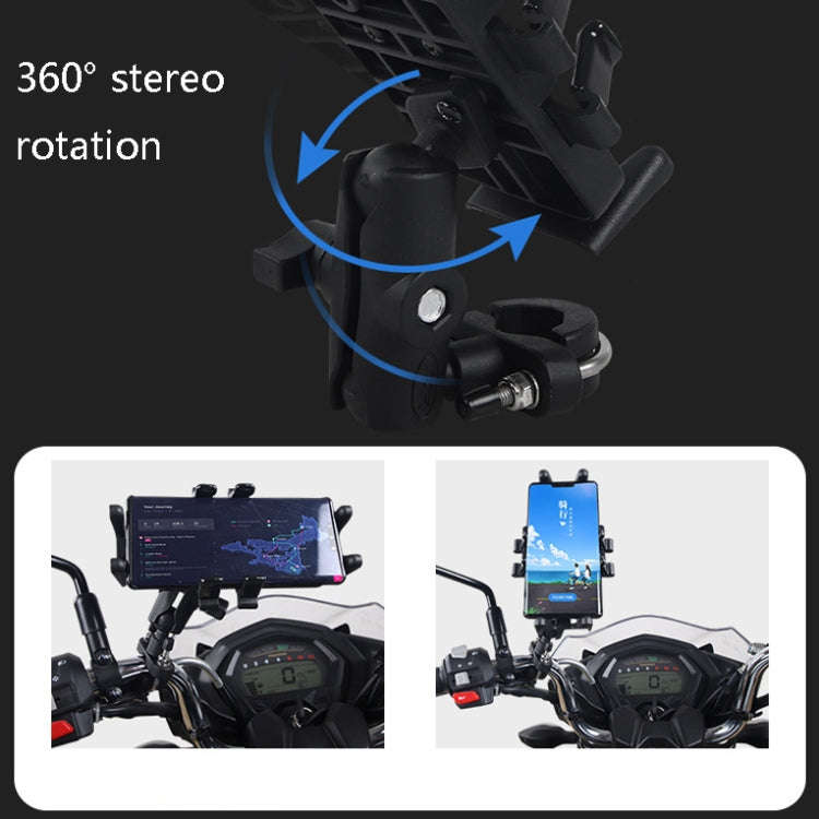 Motorcycle Multi-Function Mobile Phone Holder Adjustable Universal Locomotive Riding Anti-Shake F...