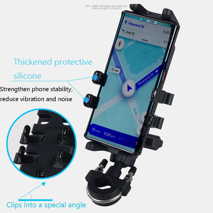 Motorcycle Multi-Function Mobile Phone Holder Adjustable Universal Locomotive Riding Anti-Shake F...