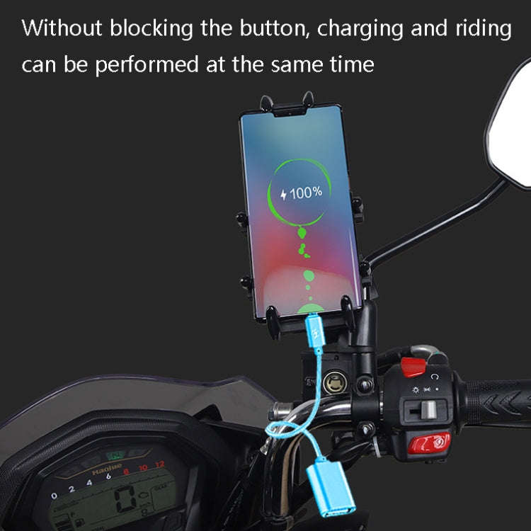 Motorcycle Multi-Function Mobile Phone Holder Adjustable Universal Locomotive Riding Anti-Shake F...