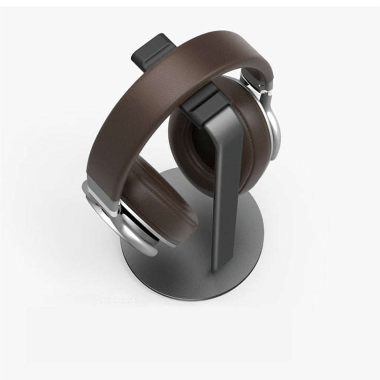 Aluminum Alloy Headphone Holder H-Stand Headphone Display Stand Headphone Storage Rack(Silver)