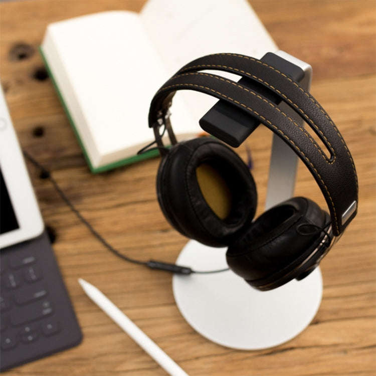 Aluminum Alloy Headphone Holder H-Stand Headphone Display Stand Headphone Storage Rack(Silver)