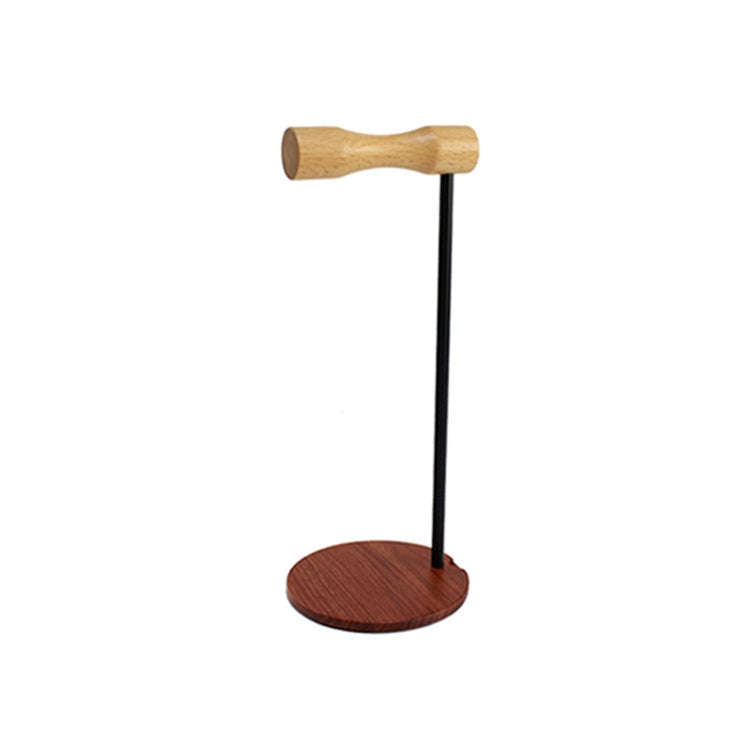 Creative Metal Rod Wooden Head-mounted Headphone Stand Display Holder, Colour: Single-sided Black...