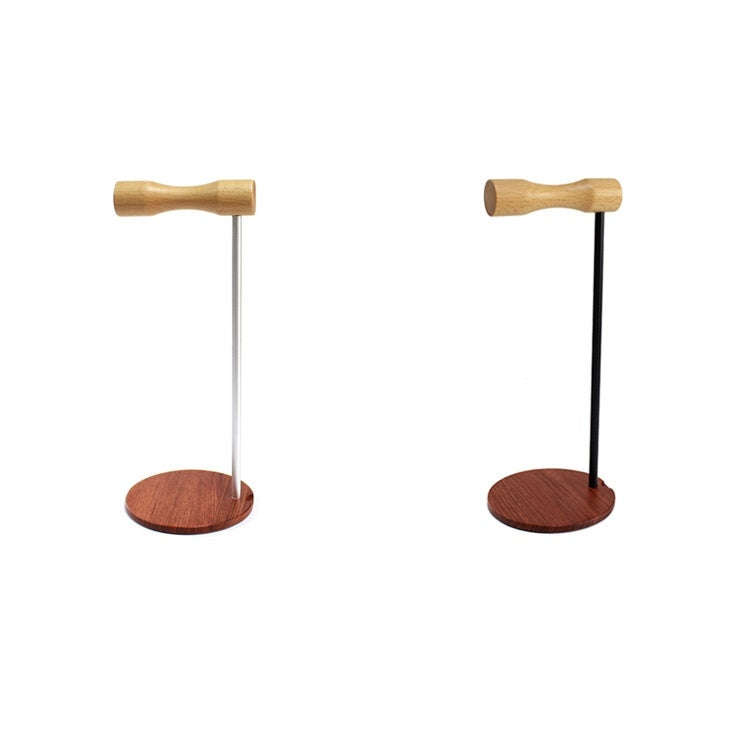 Creative Metal Rod Wooden Head-mounted Headphone Stand Display Holder, Colour: Single-sided Black...
